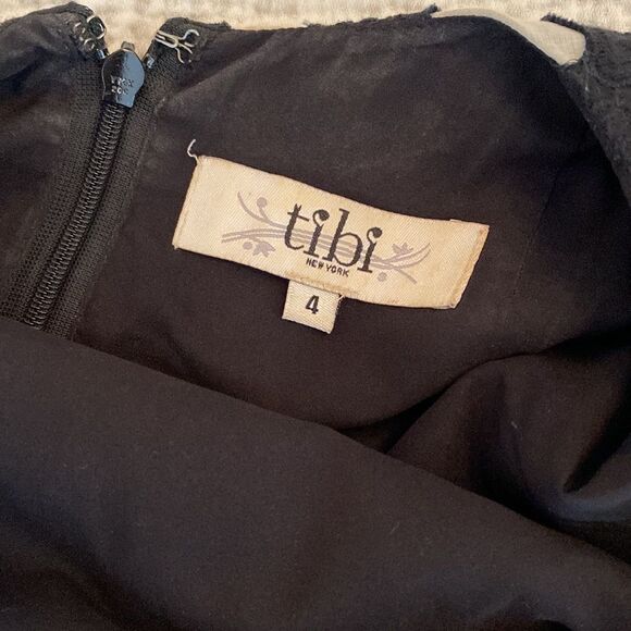 💙 Tibi Floral Texture Little Black Dress - Picture 7 of 9